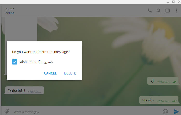 تلگرام حذف پیام در گفتگوهای خصوصی توسط کاربران را امکان‌پذیر کرد