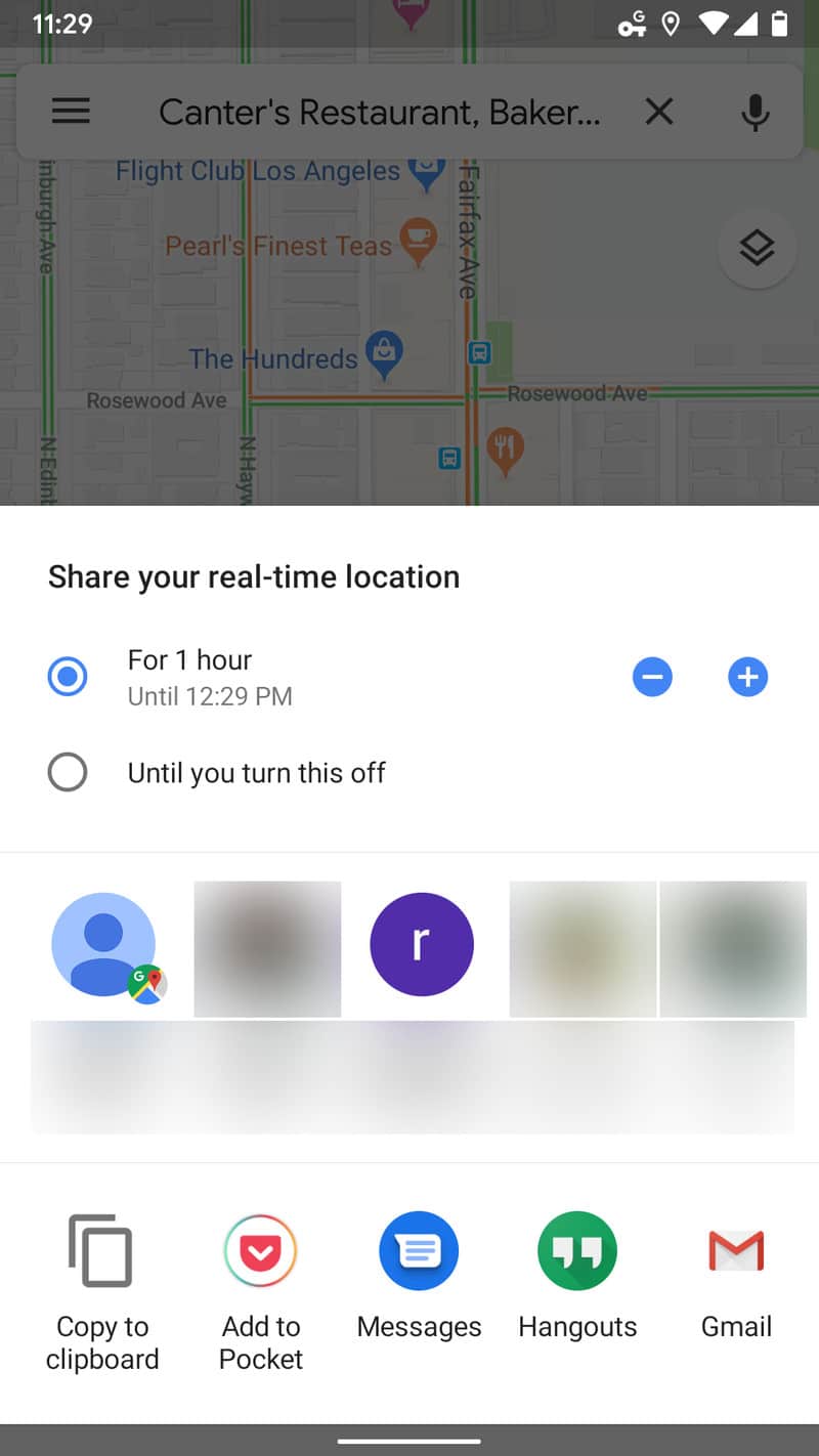 google maps location sharing 1