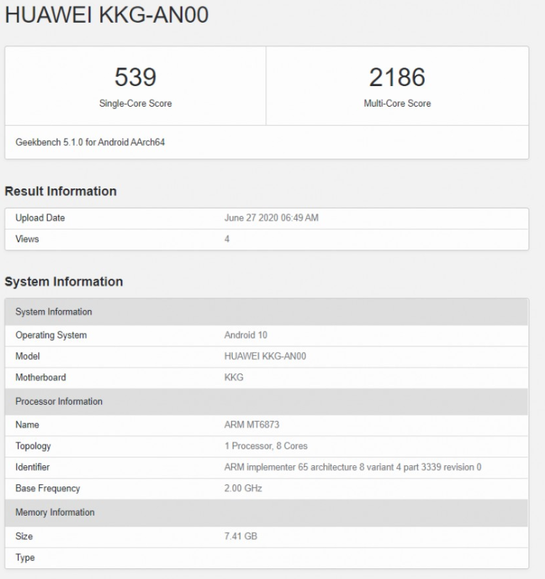 Screenshot 2020 06 28 Honor X10 Max 5G with Dimensity 800 benchmarked ahead of launch