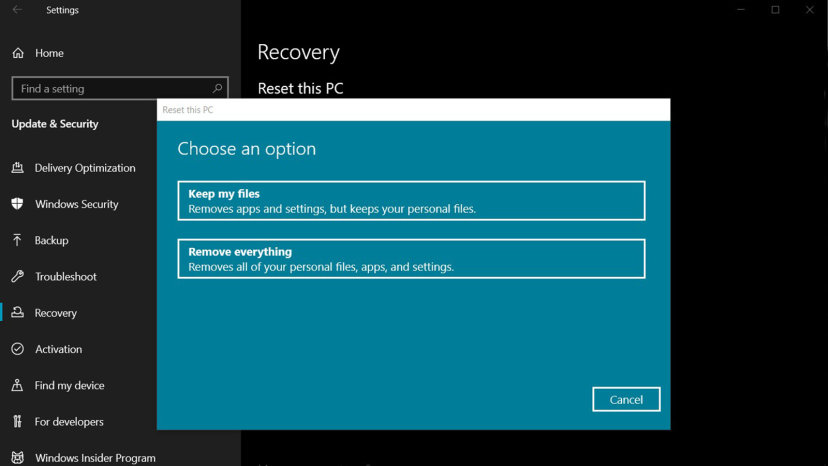 Windows10Reset ResetThisPC alt