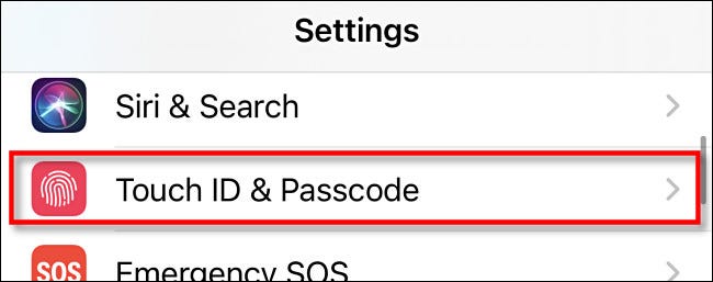 iphone settings touchid passcode 1