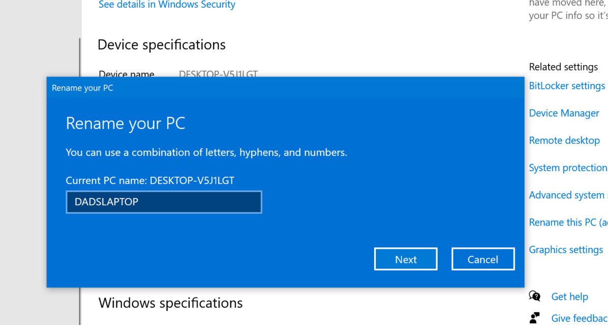 windows 10 rename your pc 100879669 large