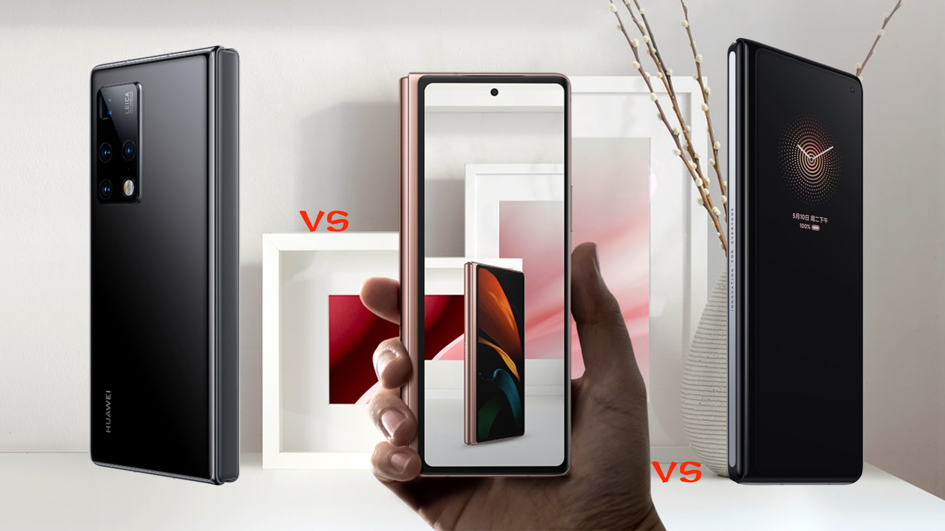 Huawei Mate X2 vs Samsung Galaxy Z Fold2 5G vs Xiaomi Mi Mix Fold ico