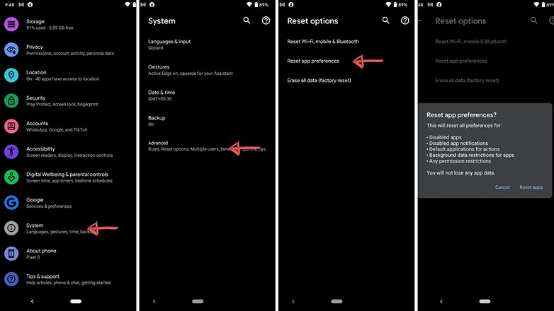 Reset App Settings Android 11 w782
