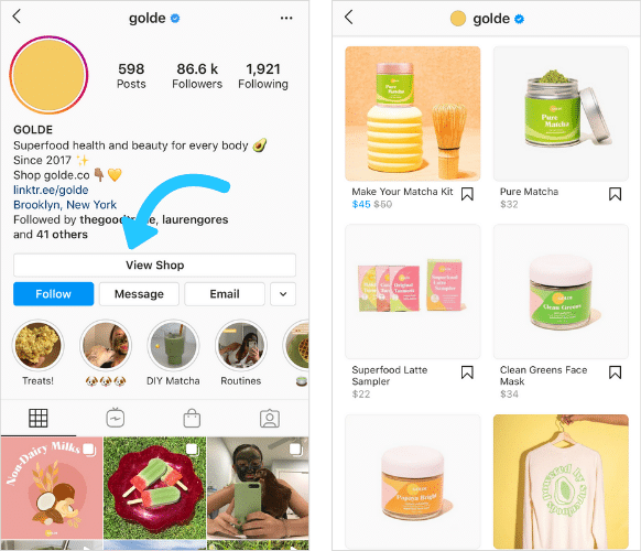 Instagram Shop tab for small businesses