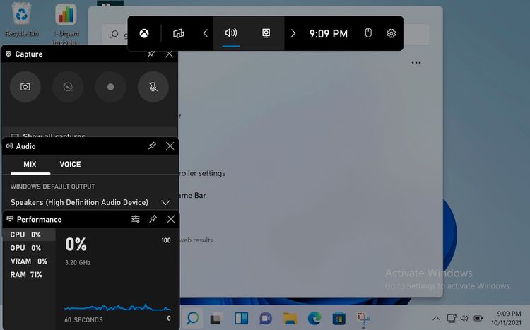 capturing a windows 11 screenshot with xbox gamebar