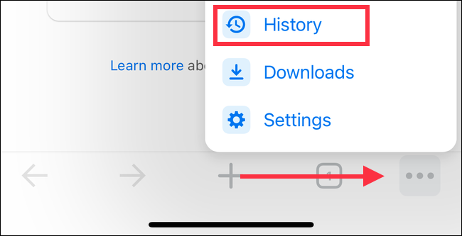 clear chrome browsing history ipad iphone menu history annotated