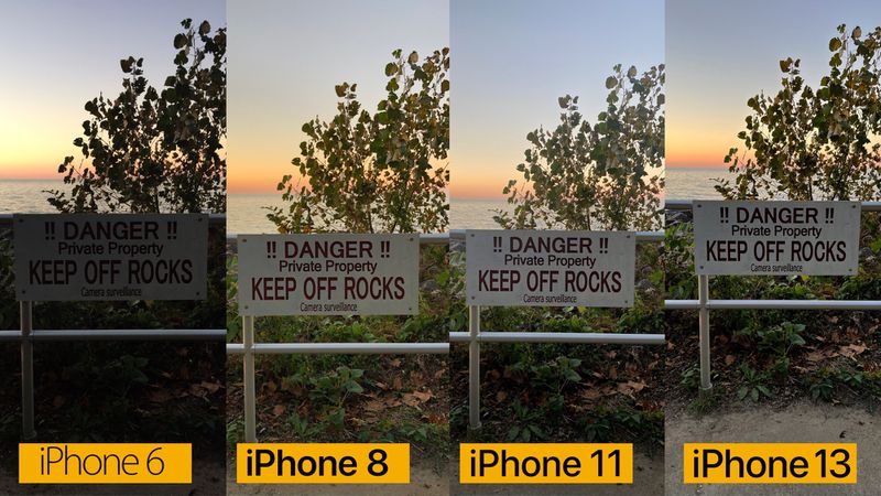 iphone camera comparison sunset