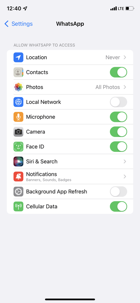 make sure face id is switched on for ios app