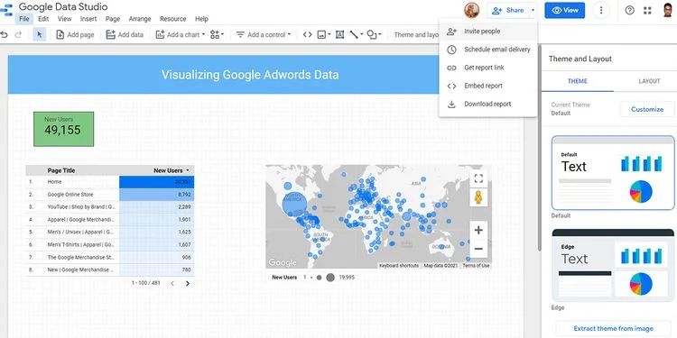 بر امکانات Google Data Studio برای تحلیل و تصویرسازی داده‌ها 2
