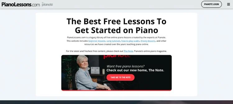 Piano Lesssons from Pianote website