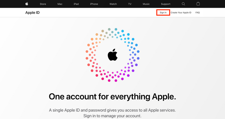 sign in apple ID