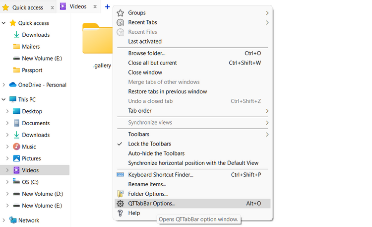 چگونه با QTTabBar به فایل اکسپلورر ویندوز تب اضافه کنیم؟ 4
