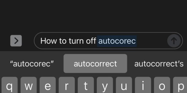 How to turn off autocorrect on iPhone Message text field