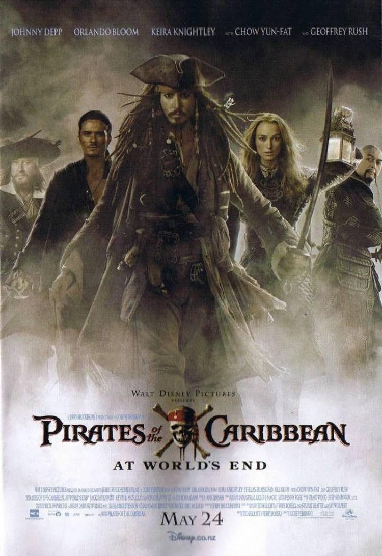 6-فیلم دزدان دریایی کارائیب در پایان دنیا 2007 Pirates of the Caribbean At World’s End: نامزد دو جایزه اسکار و دریافت جایزه در 23 عنوان!