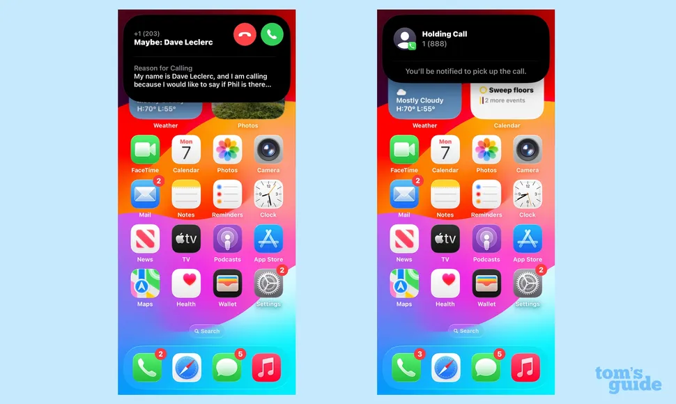 برنامه Phone و FaceTime در iOS 26