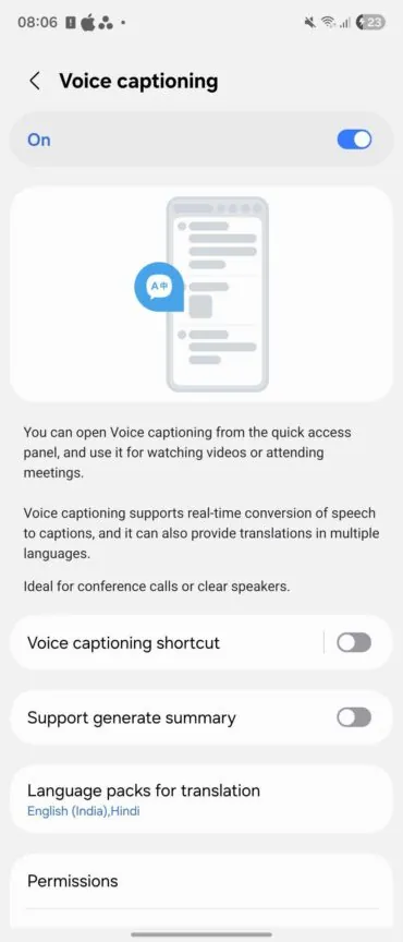 قابلیت جدید Voice Captioning در One UI 8 سامسونگ معرفی شد1