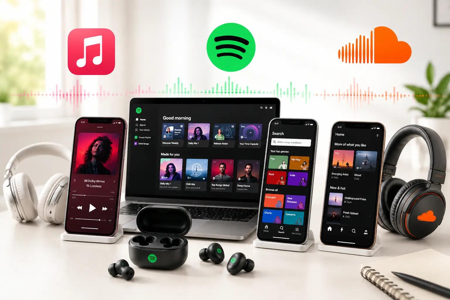 مقایسه Apple Music ،Spotify و SoundCloud 2 image -